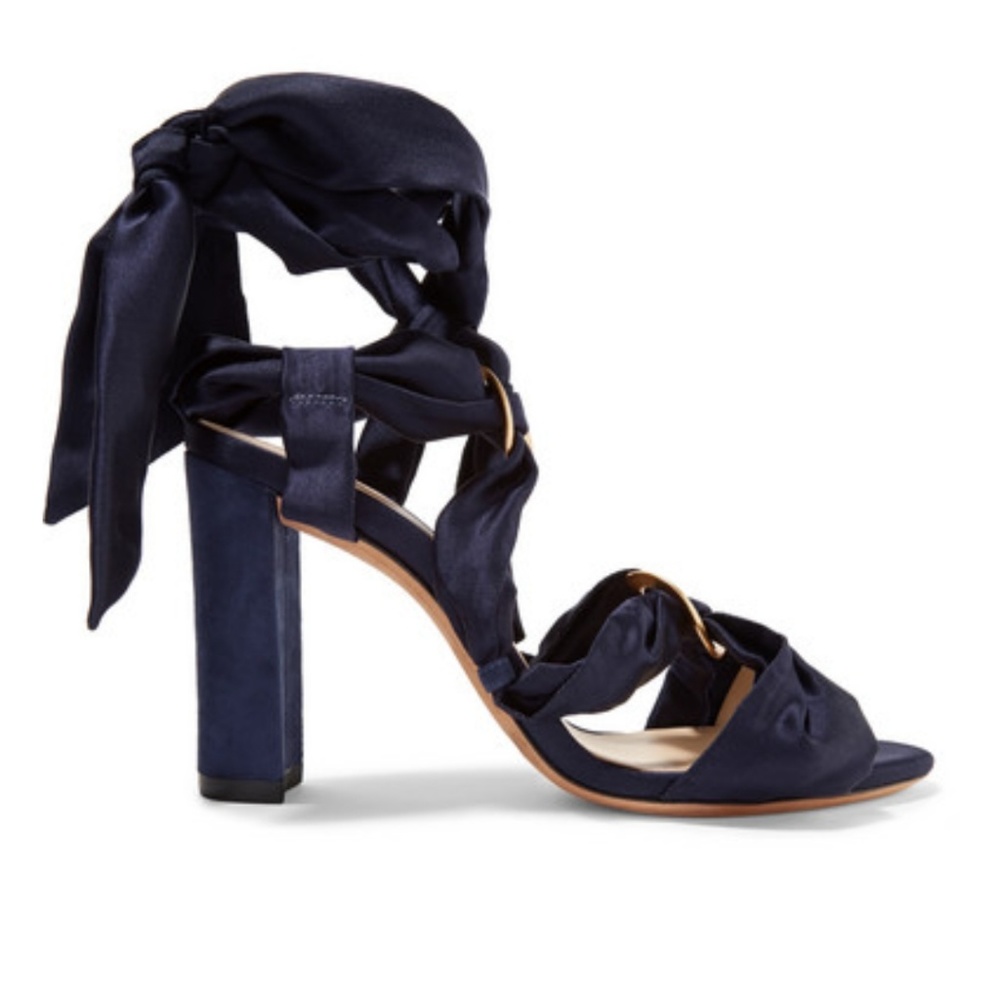 Strappy silk "Alessa" sandals